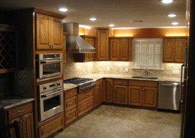 Custom oak kitchen cabinets 9