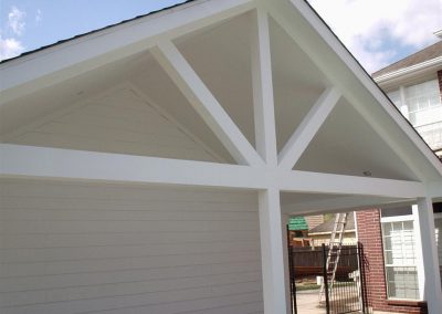 Gable roof patio cover Houston after 1