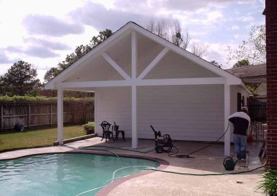 Gable roof patio cover Houston after 3