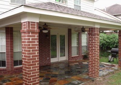 Hip roof patio cover Houston 1