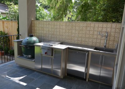 Simple outdoor kitchen addition Houston 1