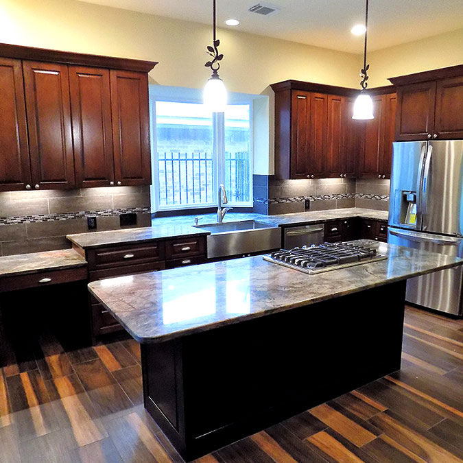 Wood tone kitchen remodeling Houston featured